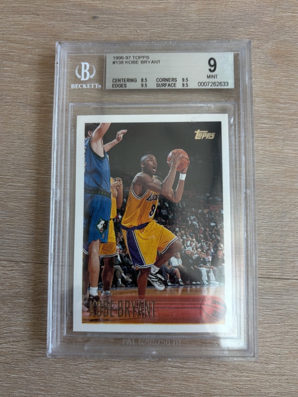 Kobe Bryant Topps Rookie Card Becket 9
